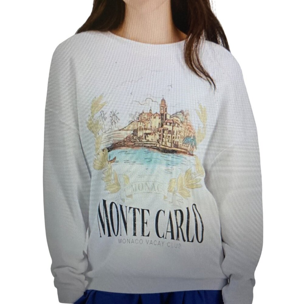 Grayson Threads, NWT White onty Carlo Long-Sleeve Sweatshirt XL - Picture 1 of 8